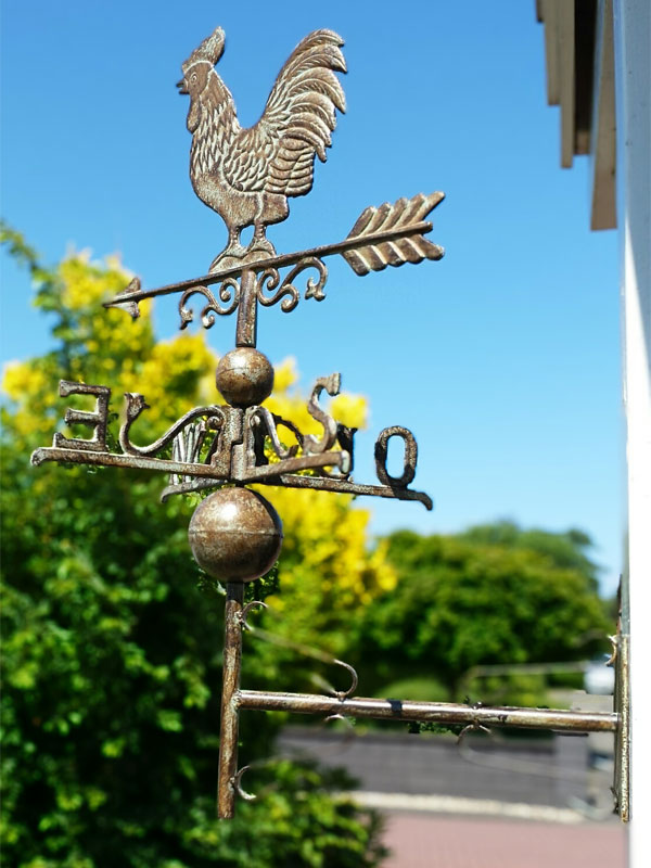 Englischer Wetterhahn Gusseisen Antik - Nostalgie Wetterfane DR-010 67cm